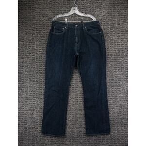 J Crew Jeans Mens 36x32 Blue Slim Straight Cotton Dark Wash Denim Casual Preppy